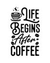 Typography Coffee T-Shirt Design, Coffee Tee Vector Design