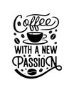 Coffee T-Shirt Design, Coffee Tee Vector Design Royalty Free Stock Photo