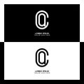 CQ initial letter logo. Alphabet C and Q pattern design monogram