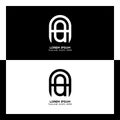 AQ initial letter logo. Alphabet A and Q pattern design monogram