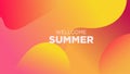 abstract gradient red and yellow hot wave for wellcome summer banner or print vector illustration