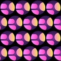 Gradient Seamless Pattern Background. Bright Graphic Elements Isolated on Black Textile