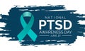 National PTSD Awareness Day in June 27 . Its will be raised awareness of posttraumatic stress disorder. Royalty Free Stock Photo