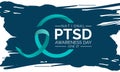 National PTSD Awareness Day in June 27 . Its will be raised awareness of posttraumatic stress disorder. Royalty Free Stock Photo