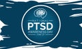 National PTSD Awareness Day in June 27 . Its will be raised awareness of posttraumatic stress disorder. Royalty Free Stock Photo