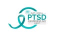 National PTSD Awareness Day in June 27 . Its will be raised awareness of posttraumatic stress disorder. Royalty Free Stock Photo