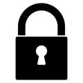 Lock closed icon. Locked, Padlock symbol. Template design for web banners and mobile app, printed materials, infographics. Vector. Royalty Free Stock Photo