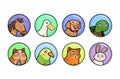 Pet Animal Icon Collection Set Cartoon Illustration Vector Royalty Free Stock Photo