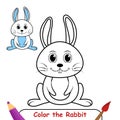 Rabbit coloring page, coloring book for kids, rabbit isolated vector, rabbit drawing coloring book Royalty Free Stock Photo