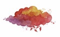 Cloud watercolor art and illustration Generative AI Royalty Free Stock Photo