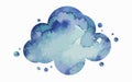 Cloud watercolor art and illustration Generative AI Royalty Free Stock Photo