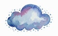 Cloud watercolor art and illustration Generative AI Royalty Free Stock Photo
