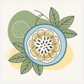 MAYPOP FRUIT VECTOR ILLUSTRATION IN VIBRANT DETAIL â PASSIFLORA INCARNATA TROPICAL BOTANICAL ARTWORK Royalty Free Stock Photo