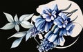 Watercolor Illustration of Blue bell, Botanical Illustration, Flowers, Generative AI Royalty Free Stock Photo