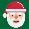 cheerful Santa Claus head for Christmas celebrations. Royalty Free Stock Photo