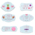 Labels for candy shop. Royalty Free Stock Photo