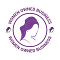 Women Owned Business logo, vector image Royalty Free Stock Photo