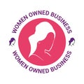 Women Owned Business logo, vector image Royalty Free Stock Photo