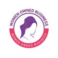 Women Owned Business logo, vector image Royalty Free Stock Photo