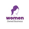 Women Owned Business logo, vector image Royalty Free Stock Photo