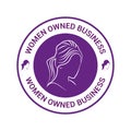 Women Owned Business logo, vector image Royalty Free Stock Photo