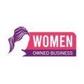 Women Owned Business logo, vector image Royalty Free Stock Photo