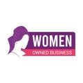 Women Owned Business logo, vector image Royalty Free Stock Photo