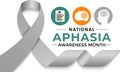 National Aphasia awareness month is observed every year in June. Royalty Free Stock Photo
