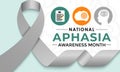 National Aphasia awareness month is observed every year in June. Royalty Free Stock Photo