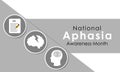 National Aphasia awareness month is observed every year in June. Royalty Free Stock Photo