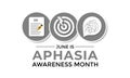 National Aphasia awareness month is observed every year in June. Royalty Free Stock Photo