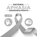 National Aphasia awareness month is observed every year in June. Royalty Free Stock Photo