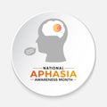 National Aphasia awareness month is observed every year in June. Royalty Free Stock Photo