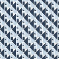 Seamless triangle pattern in monocnrome blue Royalty Free Stock Photo
