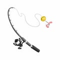 Fishing Rod Cartoon Illustration Vector Royalty Free Stock Photo