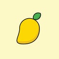 Mangoes Icon Illustration Royalty Free Stock Photo