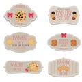 Labels for bakery products Royalty Free Stock Photo