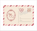 Envelope and letterhead for love letters. Royalty Free Stock Photo
