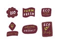 eco label set Royalty Free Stock Photo