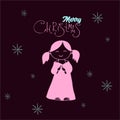 Merry Chrismas-angel Royalty Free Stock Photo