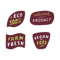 eco labels collection Royalty Free Stock Photo