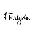 The Friedrich Wilhelm Nietzsche logo lettering