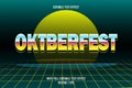 Oktoberfest editable text effect 3 dimension emboss retro style