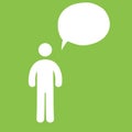 art illustration talking man icon