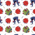 Ugly Christmas sweater seamless pattern Royalty Free Stock Photo