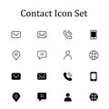 Contact icon set for your web and business