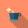 Art & IllustrationCoffee cup icon , Vector flat long shadow design