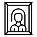 Art image icon outline vector. Museum gallery