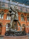 Art inside the St Pancras Train Station, London Royalty Free Stock Photo