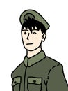 isolated soldier cartoon icon